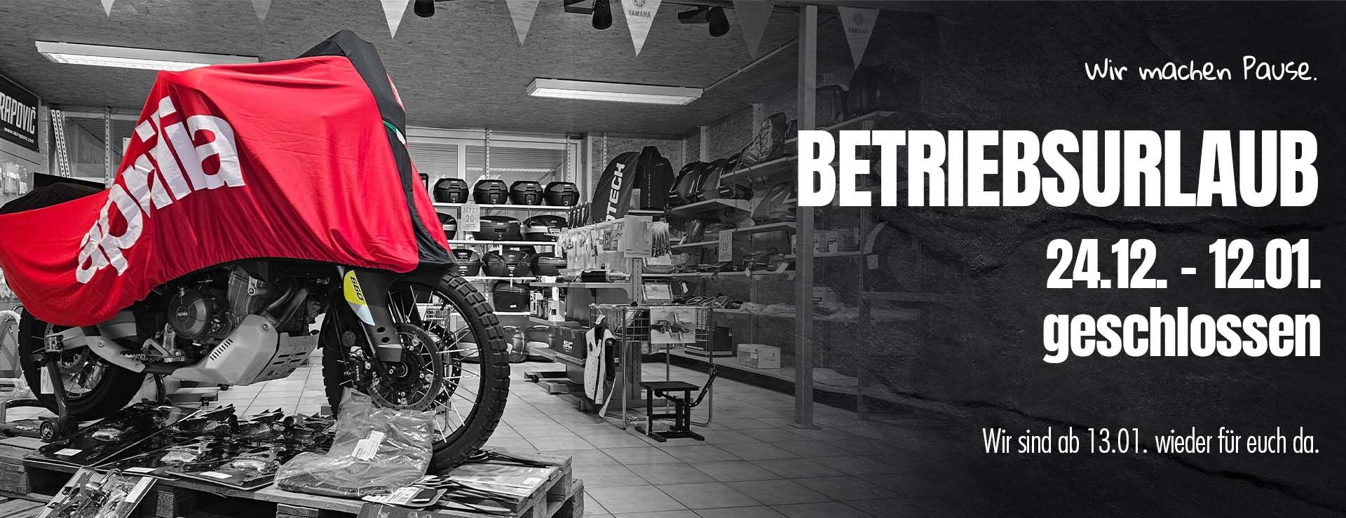 Winterpause 24.12. - 12.01. Winterpause 24.12. - 12.01.