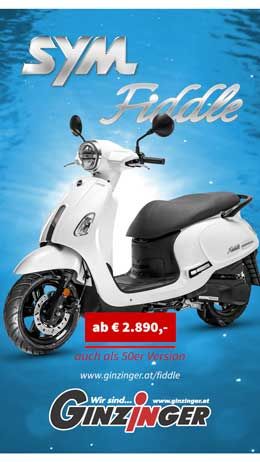 Sym Fiddle 125 jetzt ab €2.890,-